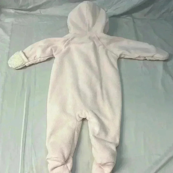 Old Navy - Pink footed bunting bag/snow Sherpa/fleece Size 3-6 months - Picture 5 of 5